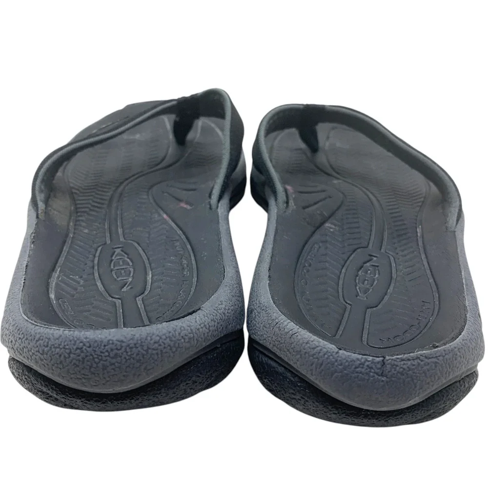 KEEN Kona Flip Flops Women's 8.5 Black Vapor Beach Comfort Sandals Waterproof